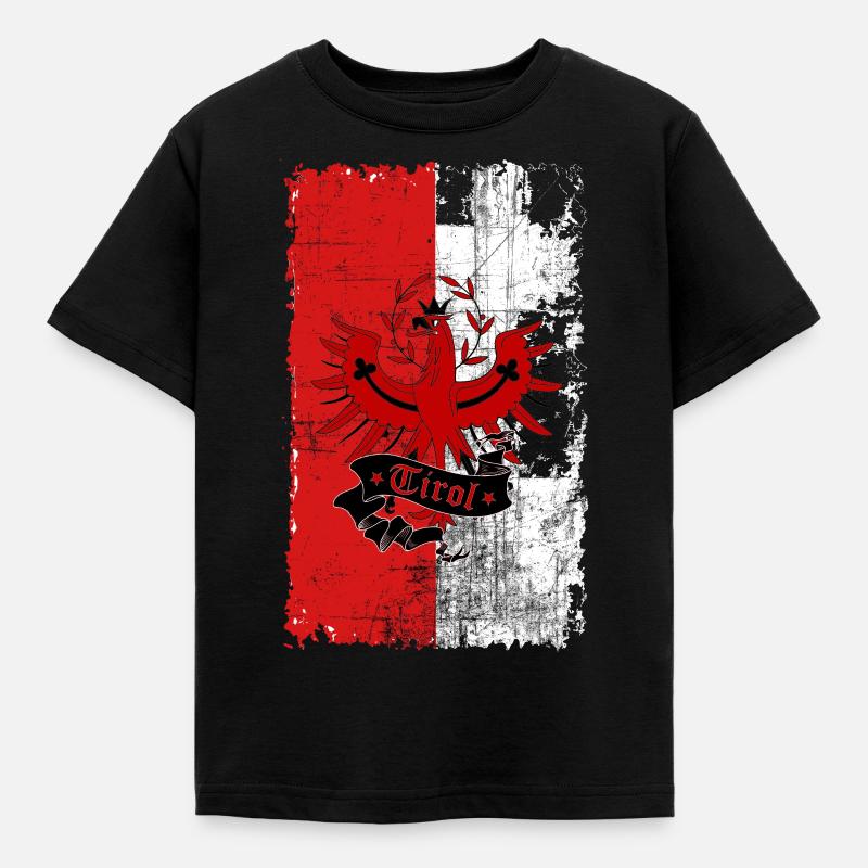 Retro tyrol - Børne-T-shirt - sort