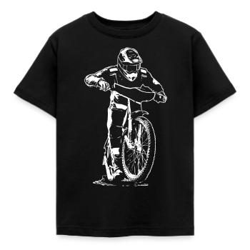 Speedway - Motorcycle Speedway - Kids' T-Shirt - black - Front - AI Model Kid Female (0cm)