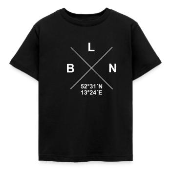 Coordonnées berlinoises – Chaos et style - T-shirt Enfant - noir - Devant - AI Model Kid Female (0cm)