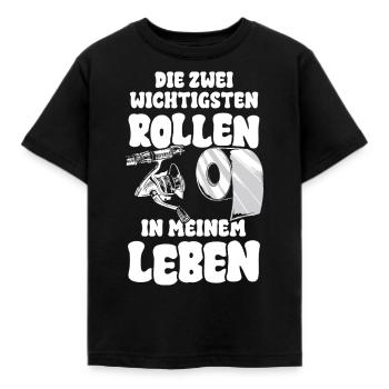 Die zwei wichtigsten Rollen in meinem Leben - Kinder T-Shirt - Schwarz - Vorne - AI Model Kid Female (0cm)