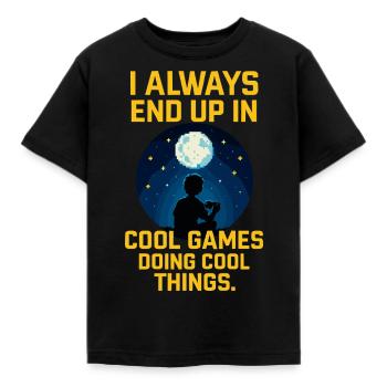 Lustiger Gamer Spruch Gaming Jungen - Kinder T-Shirt - Schwarz - Vorne - AI Model Kid Female (0cm)