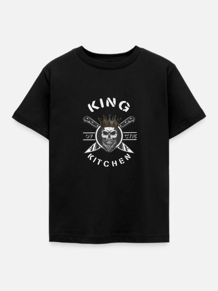 King of the kitchen - Kinder T-Shirt - Schwarz