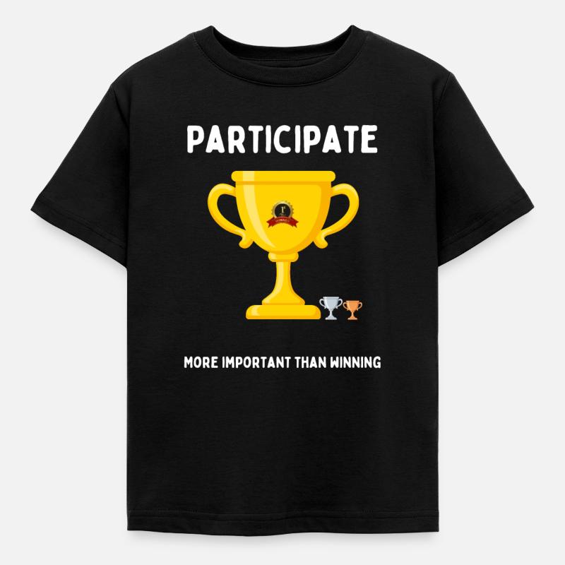 Teilnehmen - Kinder T-Shirt - Schwarz