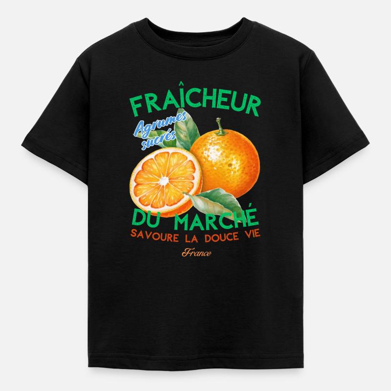 Fraicheur du marché - Kids' T-Shirt - black