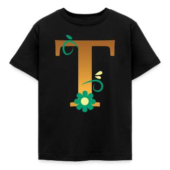 T - Kinder T-Shirt - Schwarz - Vorne - AI Model Kid Female (0cm)