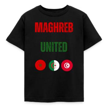 Maghreb United - Algerie Maroc Tunisie - T-shirt Enfant - noir - Devant - AI Model Kid Female (0cm)