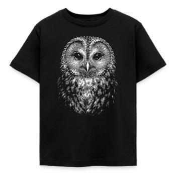 Waldkauz - Kinder T-Shirt - Schwarz - Vorne - AI Model Kid Female (0cm)