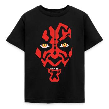Star Wars Rotes Sith-Gesicht  - Kinder T-Shirt - Schwarz - Vorne - AI Model Kid Female (0cm)