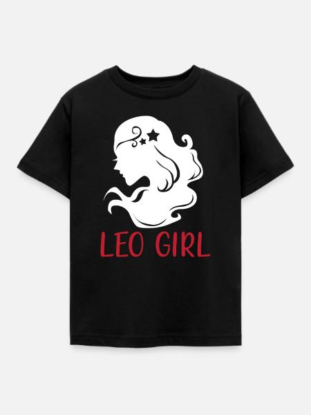 Sternzeichen Löwe - Kinder T-Shirt - Schwarz