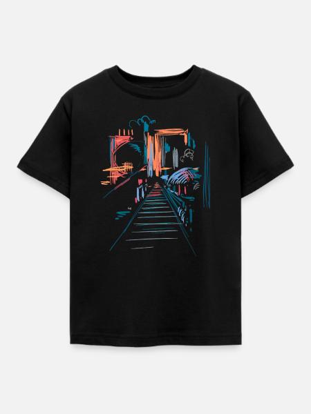 Landschaft Architektur Abstrakt - Kinder T-Shirt - Schwarz