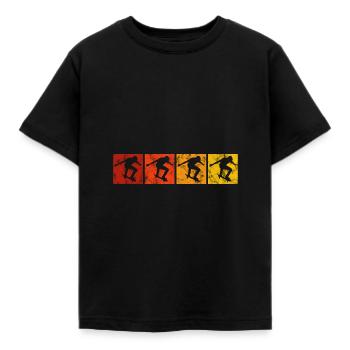Skateboarder Skateboard Skater Skate Skateing - T-shirt Enfant - noir - Devant - AI Model Kid Female (0cm)