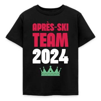 Après Ski 2024 Holiday - Kids' T-Shirt - black - Front - AI Model Kid Female (0cm)