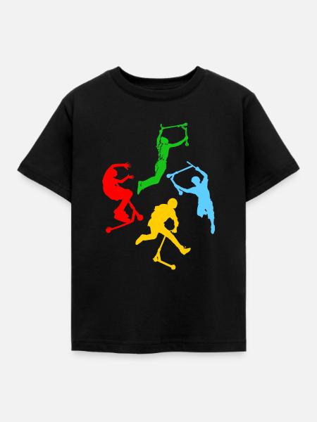 Freestyle-Roller - Kinder T-Shirt - Schwarz