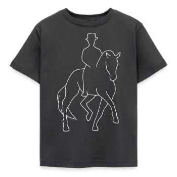 dressage riders - Kids' T-Shirt - dark grey - Front - AI Model Kid Female (0cm)