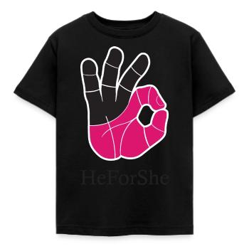 HeForShe | He For She | He For She Campaign - T-shirt Enfant - noir - Devant - AI Model Kid Female (0cm)