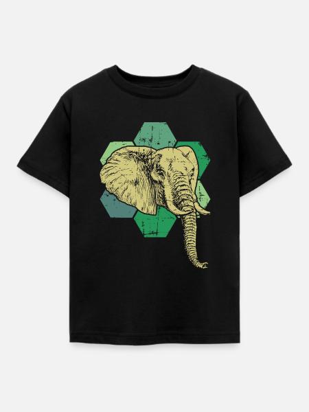 Elefant Tierschutz - Kinder T-Shirt - Schwarz