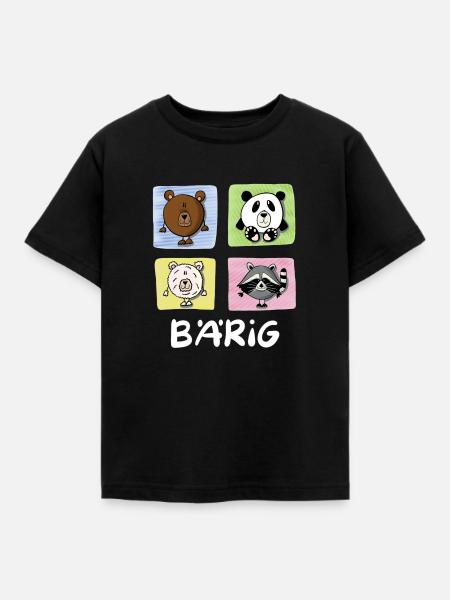 Bären Bärig - Kinder T-Shirt - Schwarz