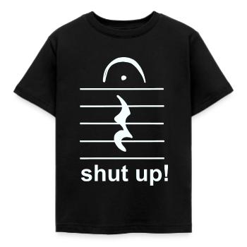 schweige Musik Pause - Kinder T-Shirt - Schwarz - Vorne - AI Model Kid Female (0cm)