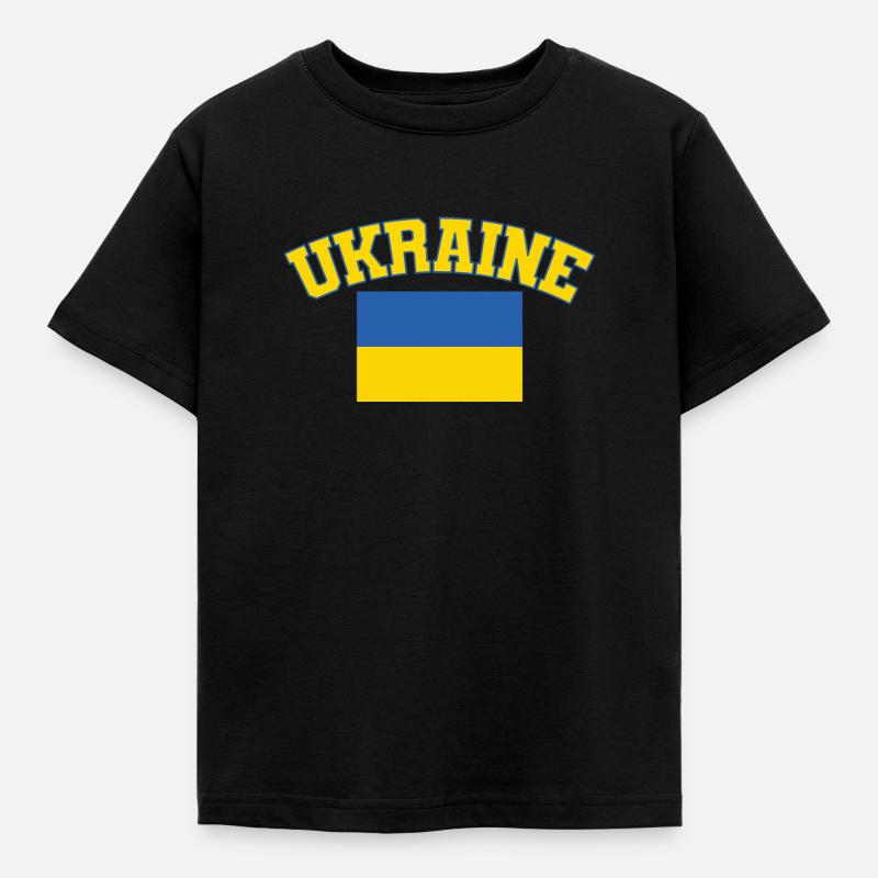 Drapeau de l’Ukraine, Ukraine - T-shirt Enfant - noir