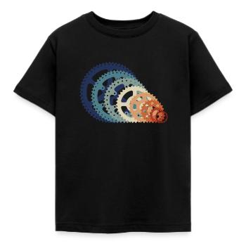 Retro Vintage Cycling Mountain Biking Cycling - Kids' T-Shirt - black - Front - AI Model Kid Female (0cm)