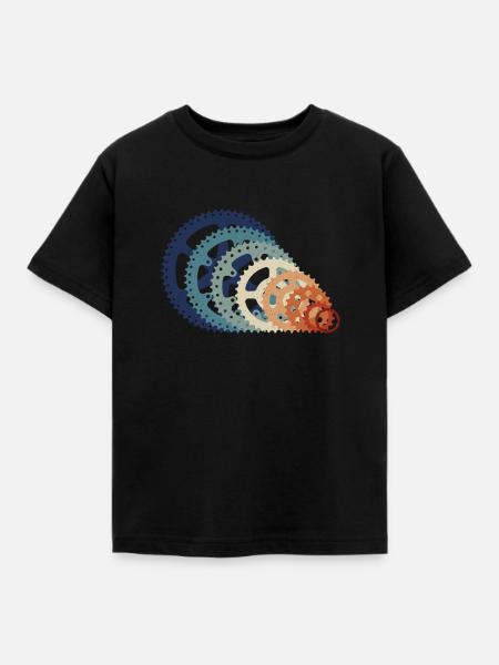 Retro Vintage Cycling Mountain Biking Cycling - Kids' T-Shirt - black