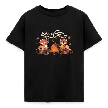 Bleib gemütlich - Kinder T-Shirt - Schwarz - Vorne - AI Model Kid Female (0cm)