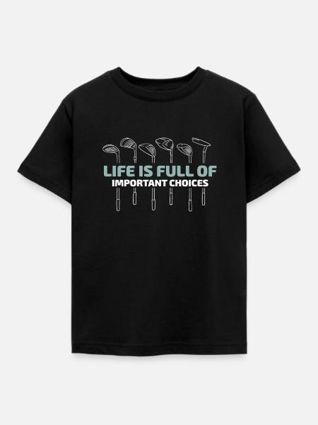 Wähle deinen Golfschläger - Kinder T-Shirt - Schwarz