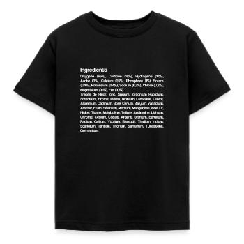 Ingrédients corps humain - T-shirt Enfant - noir - Devant - AI Model Kid Female (0cm)