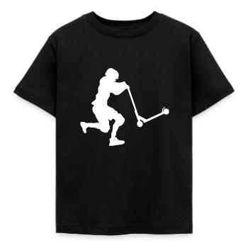 Herren Stuntscooter Stunt Scooter Stunt Roller - Kinder T-Shirt - Schwarz - Vorne - AI Model Kid Female (0cm)