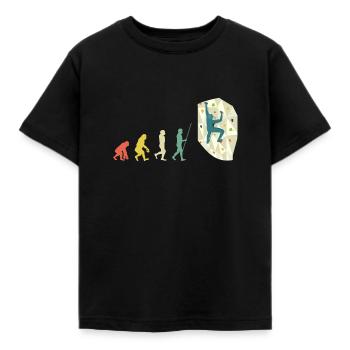Boulderer Bouldering Evolution Cadeau - Kinderen T-shirt - zwart - Voor - AI Model Kid Female (0cm)