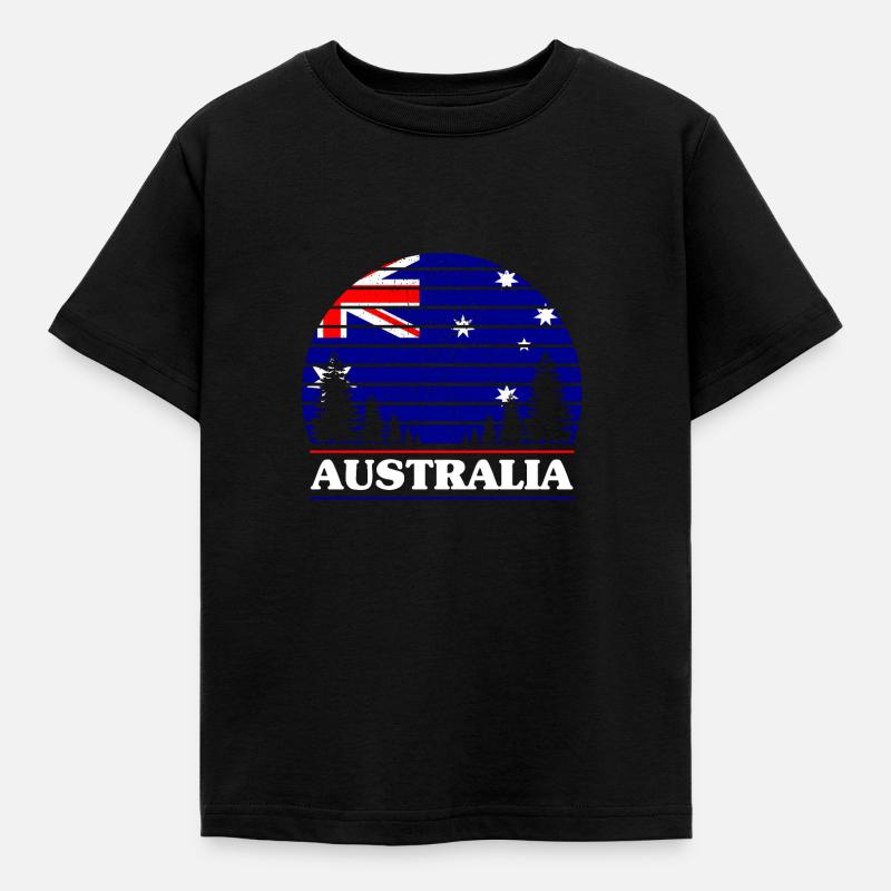 Australien - Kinder T-Shirt - Schwarz