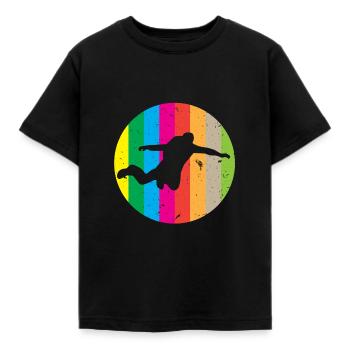 Parachute Basejumper BASE parachutiste - T-shirt Enfant - noir - Devant - AI Model Kid Female (0cm)