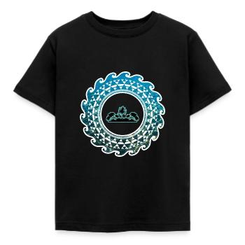 Océan monde océan atlantique océan pacifique marin lac - T-shirt Enfant - noir - Devant - AI Model Kid Female (0cm)