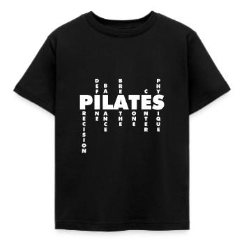 Pilates body training training Pilates trainer - T-shirt Enfant - noir - Devant - AI Model Kid Female (0cm)