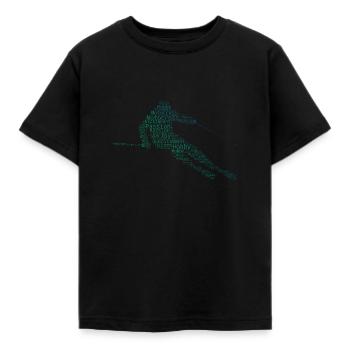 Ski Freestyle Skiers Winter Sports Men - Kids' T-Shirt - black - Front - AI Model Kid Female (0cm)