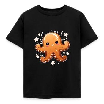 Poulpe pain d’épices - T-shirt Enfant - noir - Devant - AI Model Kid Female (0cm)
