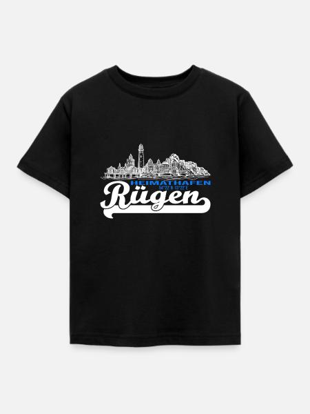 Heimathafen Rügen - Kinder T-Shirt - Schwarz
