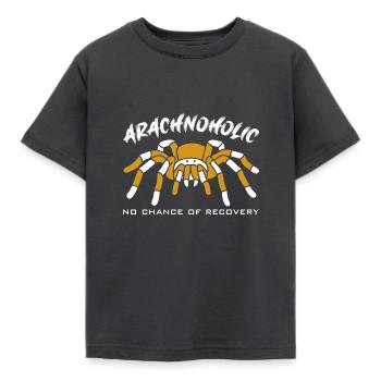 Arachnoholic Spiderfan J’adore les araignées - T-shirt Enfant - charbon - Devant - AI Model Kid Female (0cm)
