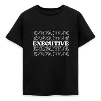 Executive Leader Chief Head Supervisor Manager - Kinder T-Shirt - Schwarz - Vorne - AI Model Kid Female (0cm)