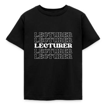 Lecturer Teacher Instructor Speaker Educator - Kids' T-Shirt - black - Front - AI Model Kid Female (0cm)