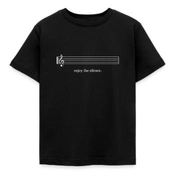Enjoy the silence Bücher Ich liebe Bücher - Kinder T-Shirt - Schwarz - Vorne - AI Model Kid Female (0cm)
