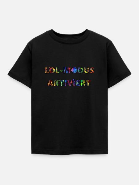 Lol - Modus aktiviert - Kinder T-Shirt - Schwarz