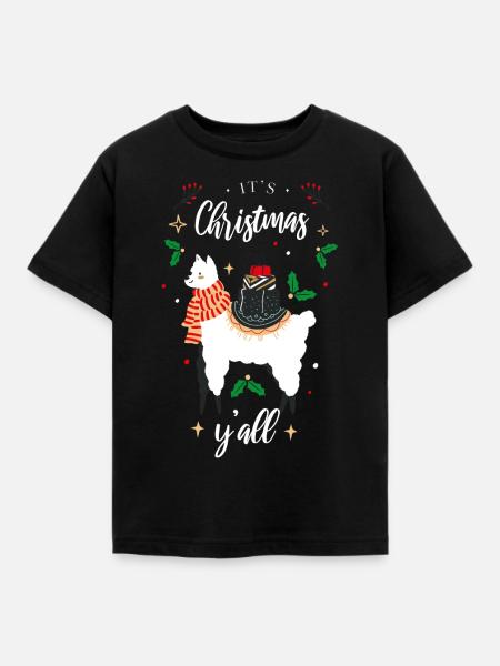 Its Christmas yall - Kinder T-Shirt - Schwarz