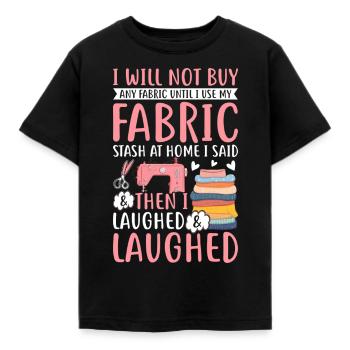 Couture drôle et couture courtepointe - T-shirt Enfant - noir - Devant - AI Model Kid Female (0cm)