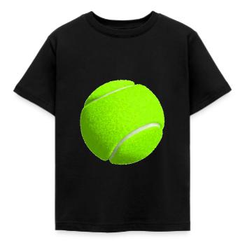 Tennisball - Kinder T-Shirt - Schwarz - Vorne - AI Model Kid Female (0cm)