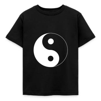 Ying Yang - Kinder T-Shirt - Schwarz - Vorne - AI Model Kid Female (0cm)