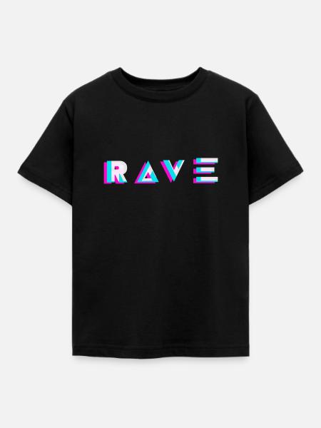 Rave Festival Techno Geschenk - Kinder T-Shirt - Schwarz