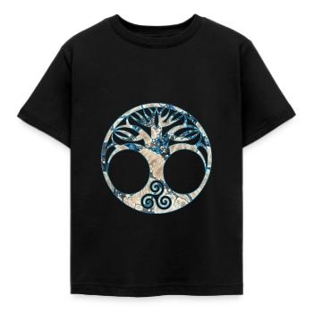 yggdrasil e 242 - Kinder T-Shirt - Schwarz - Vorne - AI Model Kid Female (0cm)