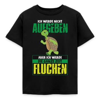 Wandern Ich werde nicht aufgeben - Kinder T-Shirt - Schwarz - Vorne - AI Model Kid Female (0cm)