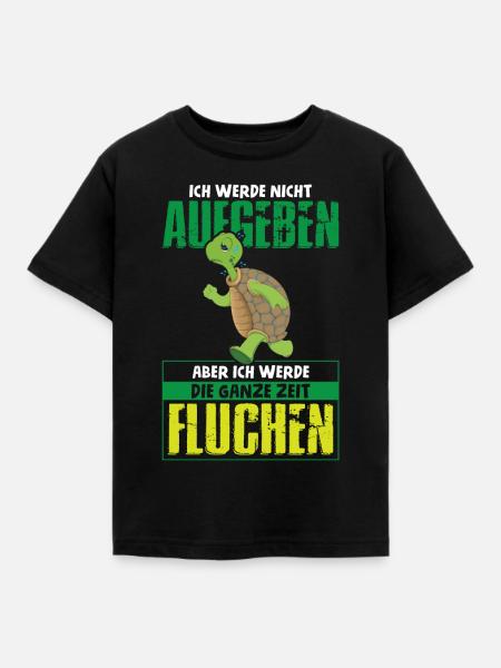 Wandern Ich werde nicht aufgeben - Kinder T-Shirt - Schwarz
